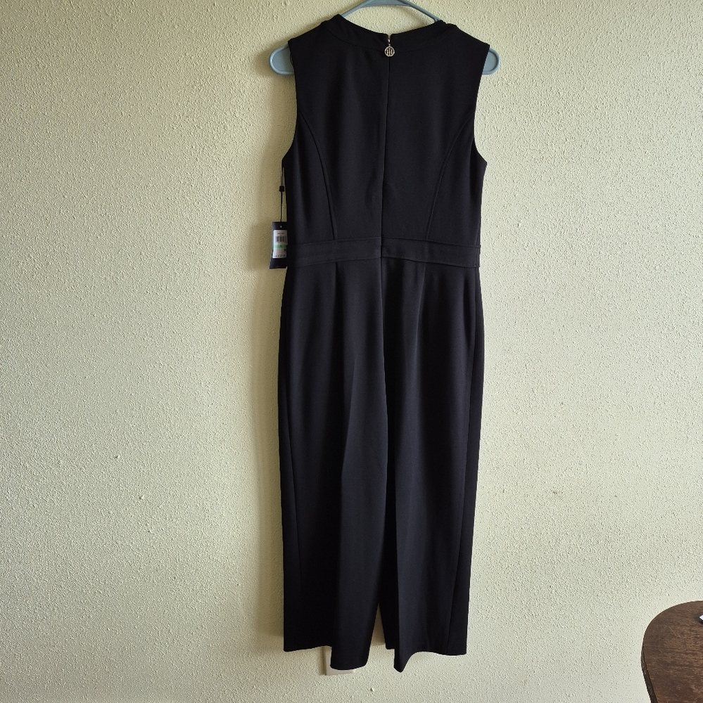 Tommy Hilfiger Black Cropped Jumpsuit Size 8 - Picture 5 of 10